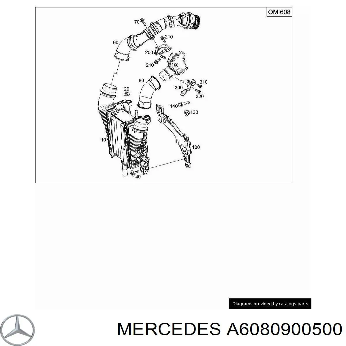 A6080900500 Mercedes Radiador de intercooler