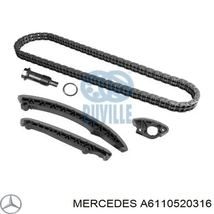 A6110520316 Mercedes Amortecedor de cadeia do mecanismo de distribuição de gás, superior CBC