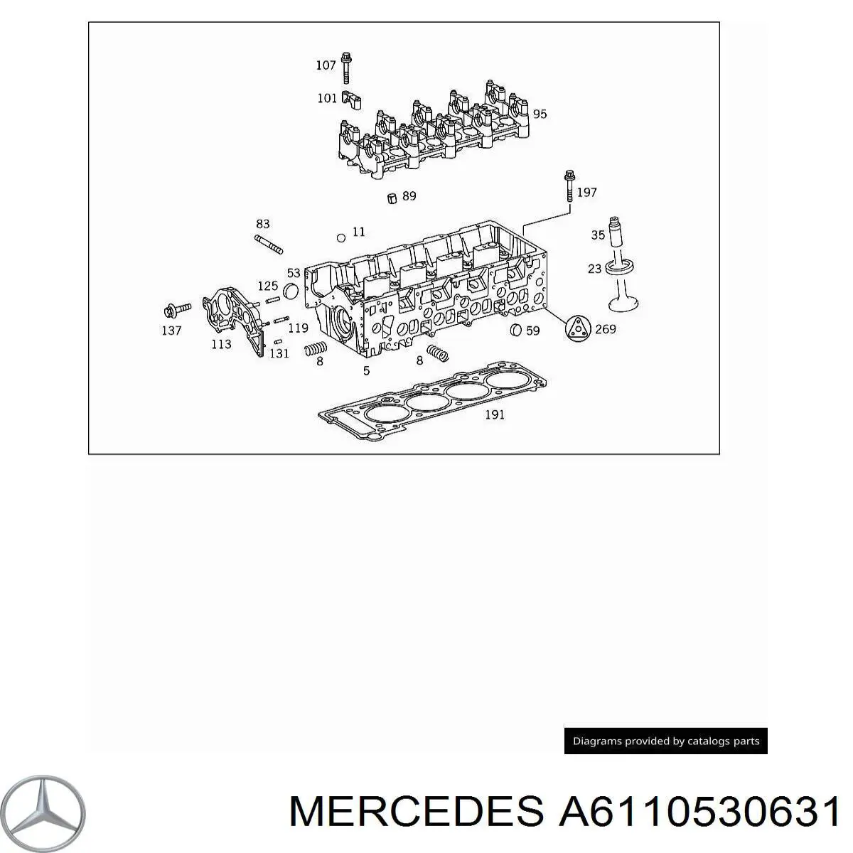 A6110530631 Mercedes Assento de válvula de escape