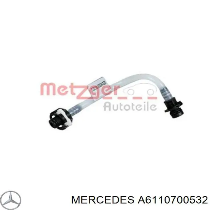 A6110700532 Mercedes Tubo de combustível desde o trocador de calor até o filtro