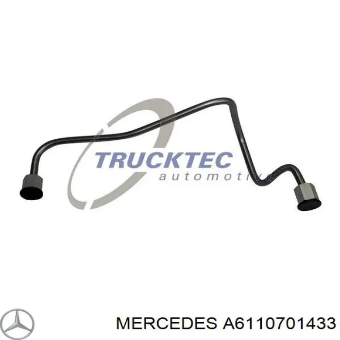 A6110701433 Mercedes Tubo de combustível, desde a Bomba de Combustível de Pressão Alta até a sonda de combustível