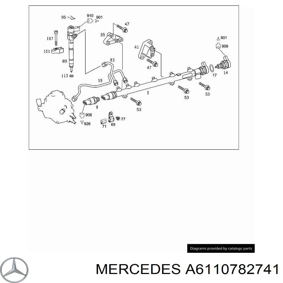 A6110782741 Mercedes Consola de fixação do injetor
