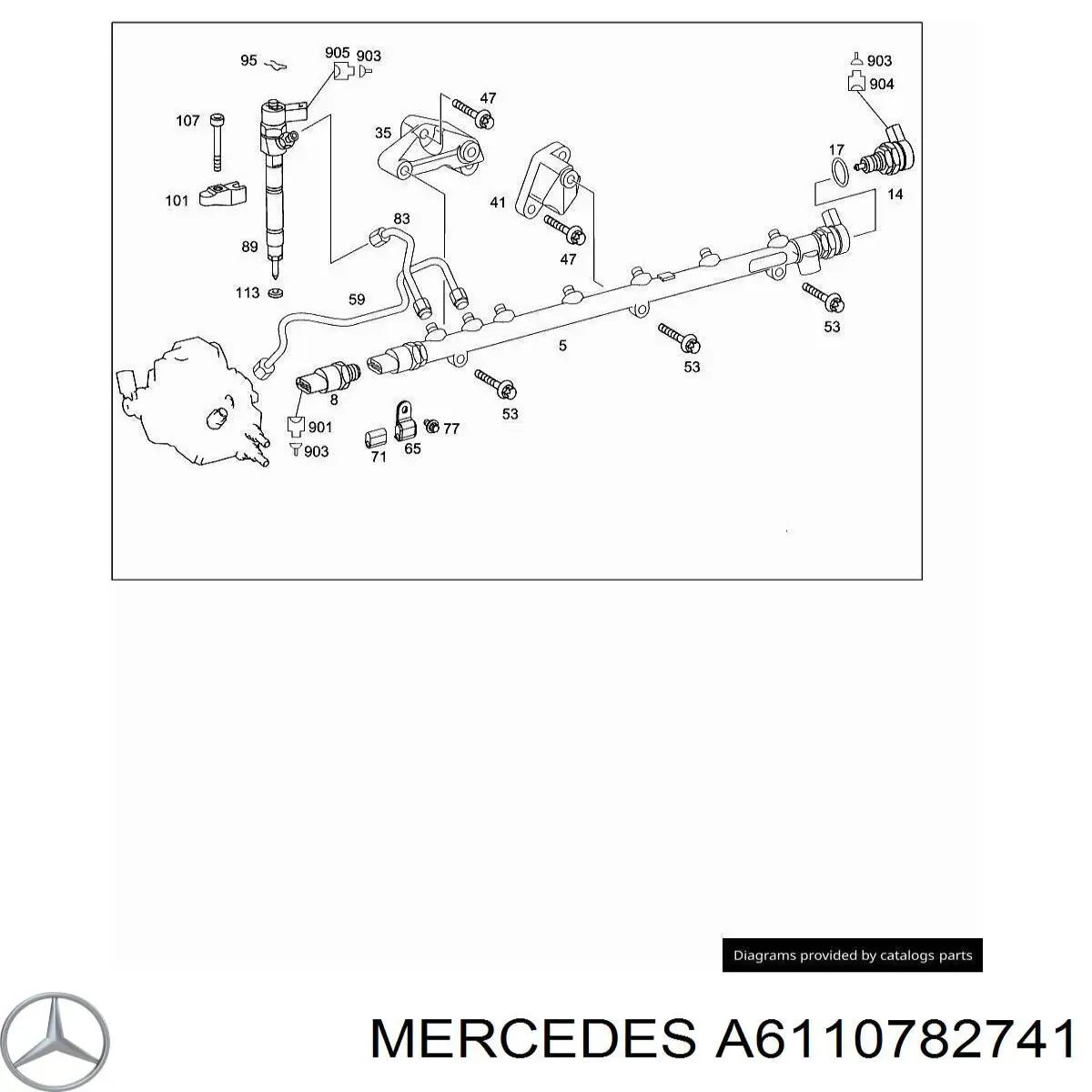 Consola de fixação do injetor Mercedes A6110782741 preço, a partir de 26,86 USD