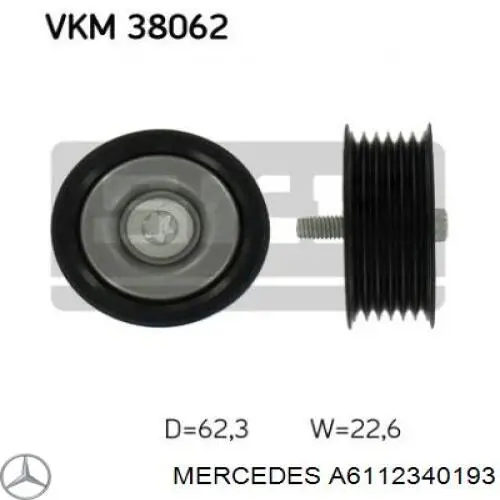 Compre A6112340193 Mercedes Rolo parasita da correia de transmissão