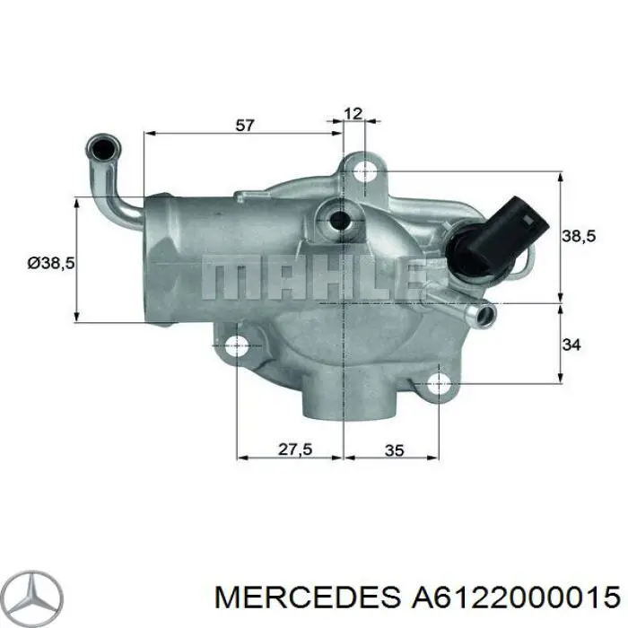 Compre A6122000015 Mercedes Termostato