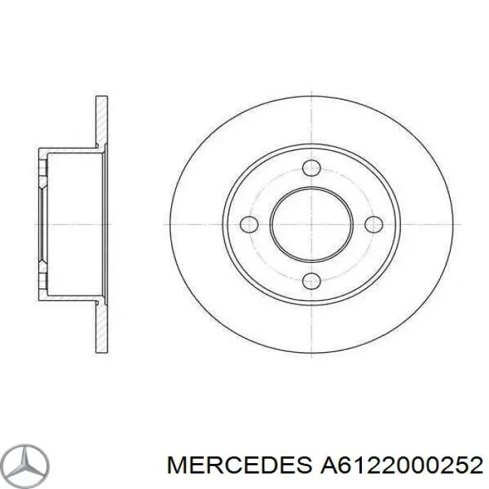 A6122000252 Mercedes Tubo de ligação de mangueiras de forno no painel de motor