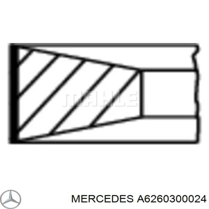 800116010050 Kolbenschmidt Anéis do pistão para 1 cilindro, 2ª reparação ( + 0,50)