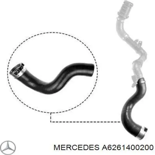 A6261400200 Mercedes Tubo de sensor de pressão dos gases de escape
