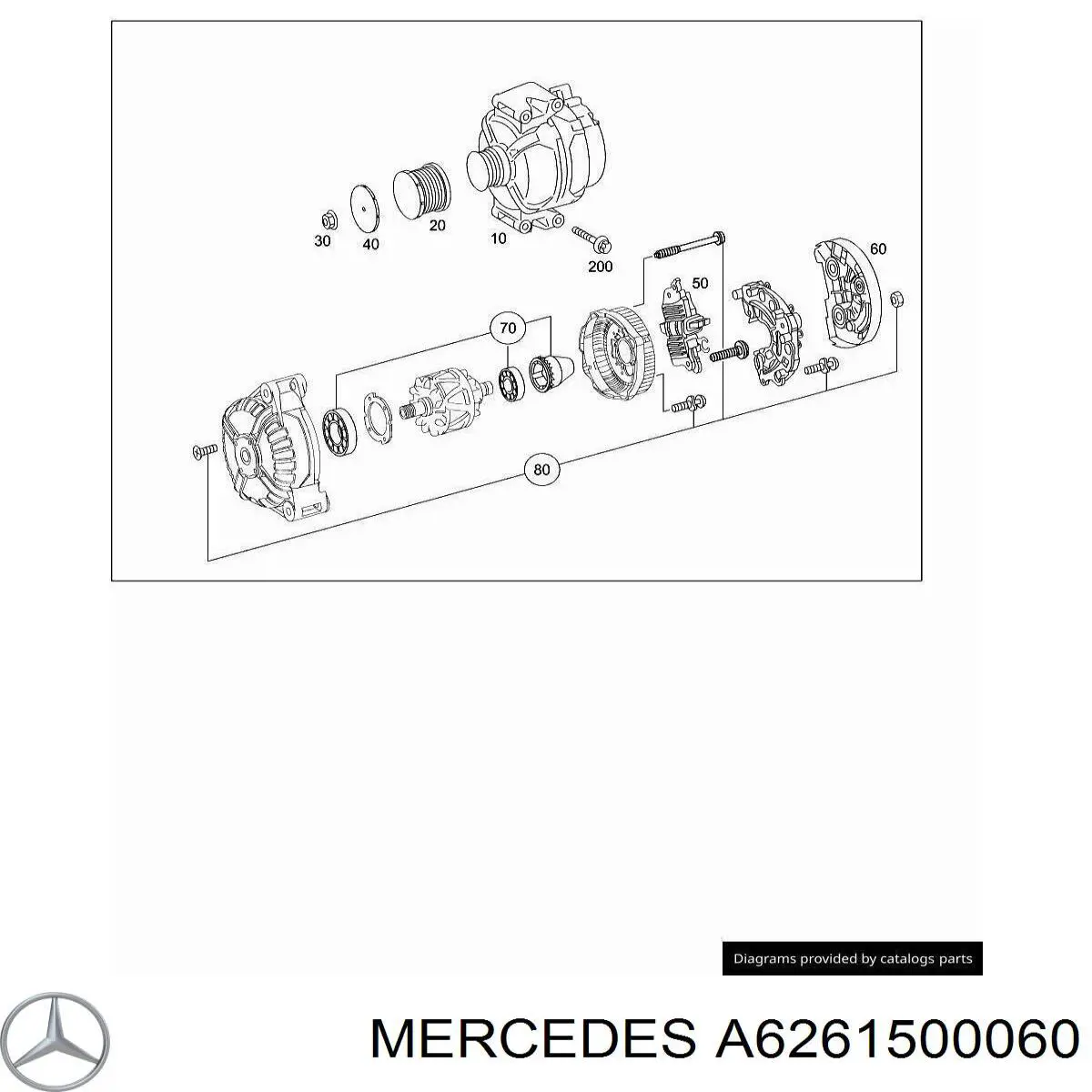 Polia do gerador Mercedes A6261500060 preço, a partir de 34,45 USD