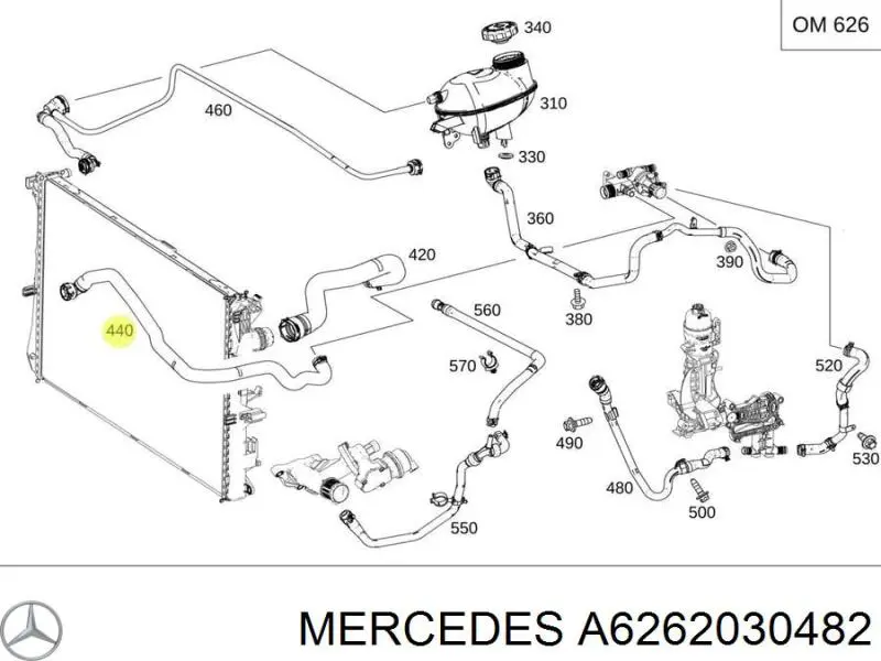 Mangueira (cano derivado) inferior do radiador de esfriamento Mercedes A6262030482 preço, a partir de 42,20 USD