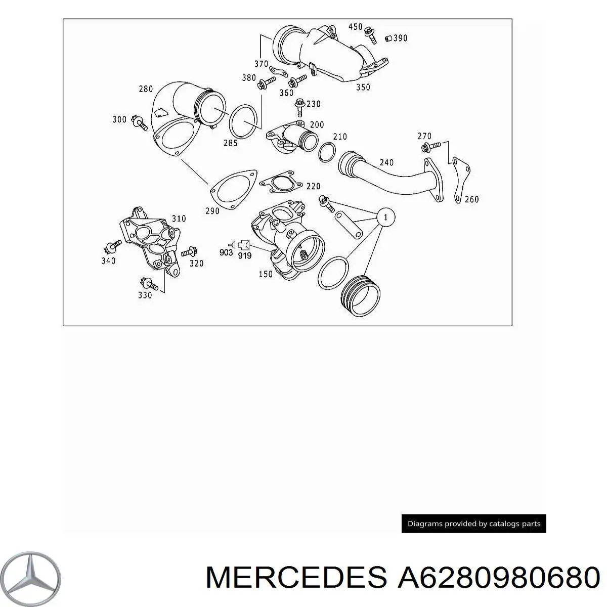 Compre A6280980680 Mercedes Vedante esquerdo de tubo coletor de admissão