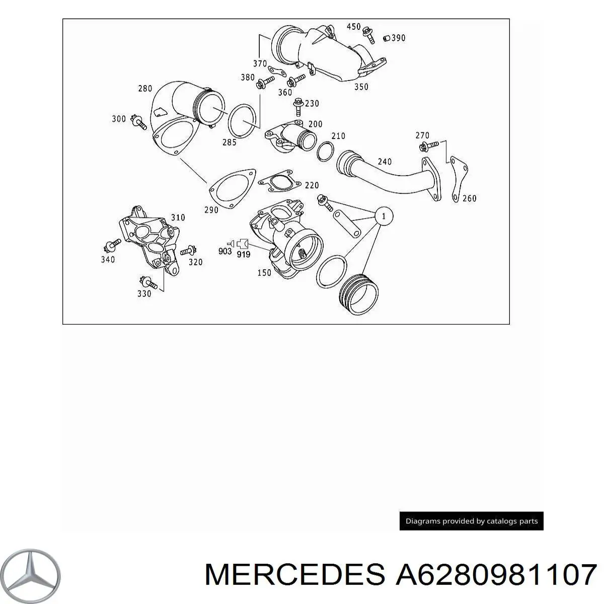 A6280981107 Mercedes Válvula de borboleta montada