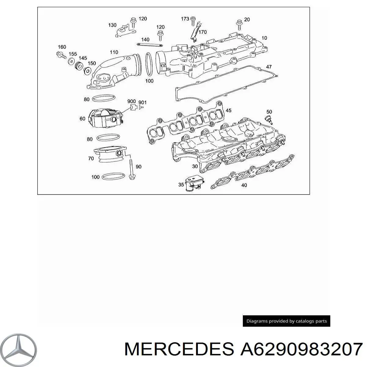 Tubo coletor de admissão Mercedes A6290983207 preço, a partir de 573,22 USD
