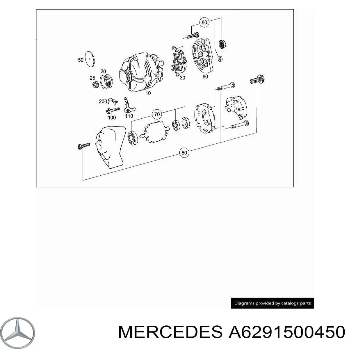 A6291500450 Mercedes Gerador