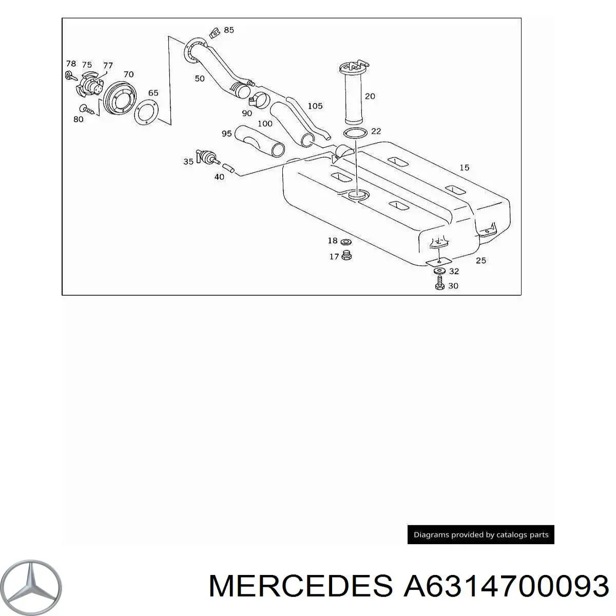 Válvula de ventilação dos gases do tanque de combustível Mercedes A1244760432 preço, a partir de 47,24 USD
