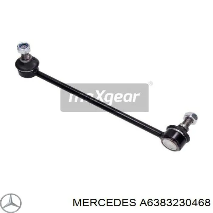 A6383230468 Mercedes Montante esquerdo de estabilizador dianteiro
