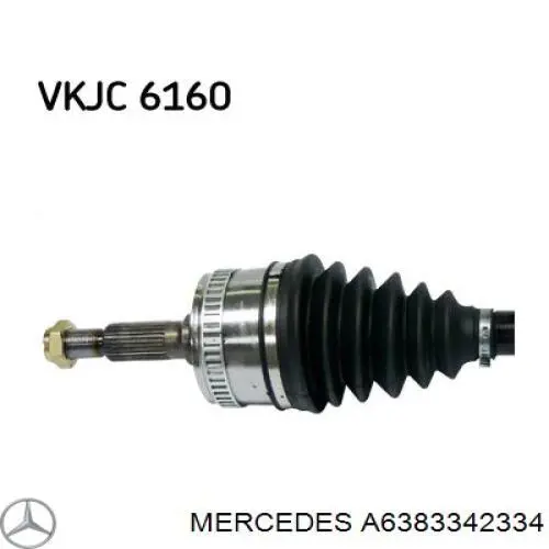 Semieixo (acionador) dianteiro Mercedes A6383342334 preço, a partir de 109,15 USD