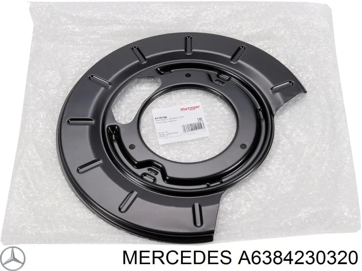 A6384230320 Mercedes Proteção do freio de disco traseiro