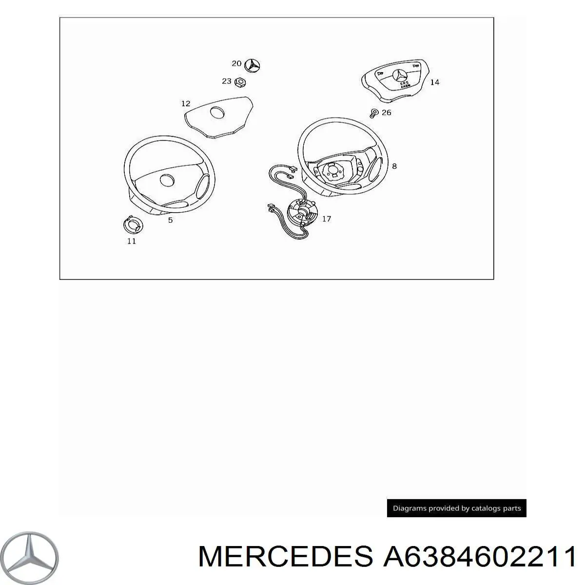 A6384603811 Mercedes Coluna da direção