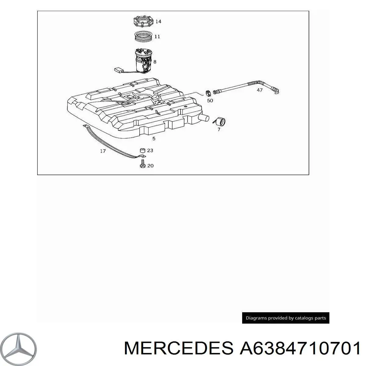 A6384710701 Mercedes Tanque de combustível