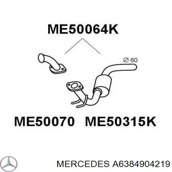 Convertidor - catalisador Mercedes A6384904219 preço, a partir de 234,05 USD
