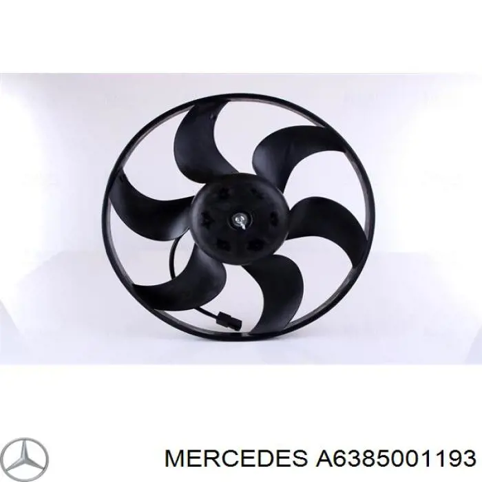 A6385001193 Mercedes Ventilador (roda de aletas) do radiador de esfriamento