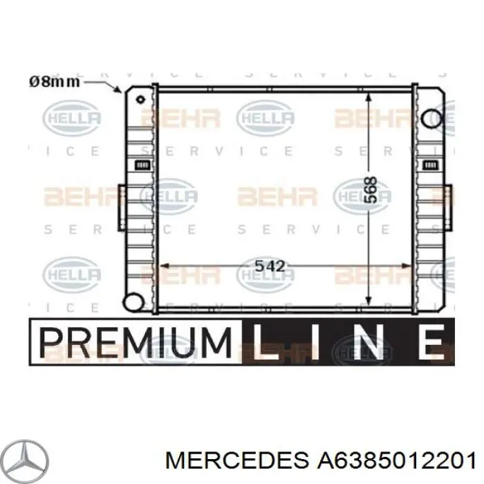 Compre A6385012201 Mercedes Radiador de esfriamento de motor