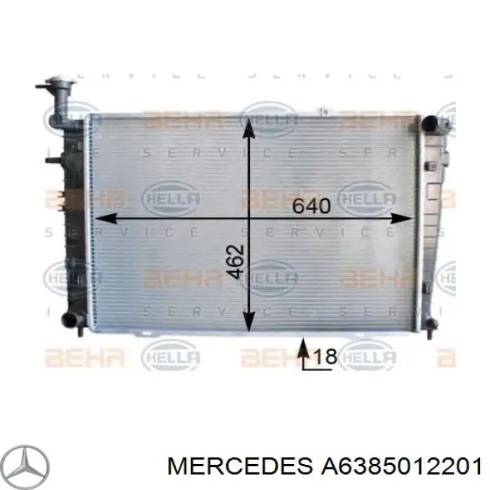 Radiador de esfriamento de motor Mercedes A6385012201 preço, a partir de 246,64 USD