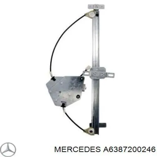 A6387200246 Mercedes Mecanismo de acionamento de vidro da porta dianteira esquerda