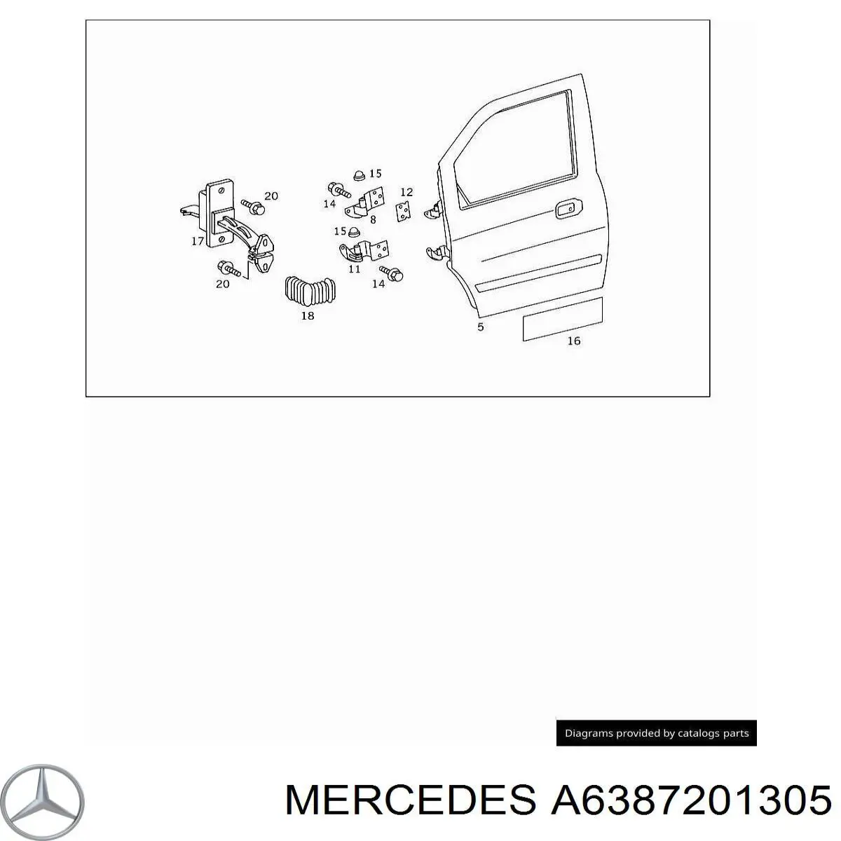 A6387200305 Mercedes Porta dianteira direita