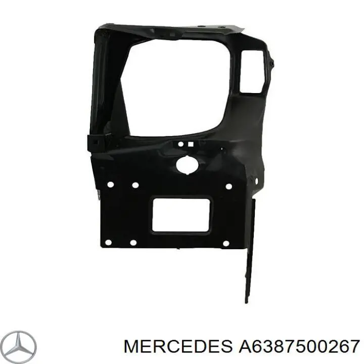 A6387500267 Mercedes Suporte superior do radiador (painel de montagem de fixação das luzes)