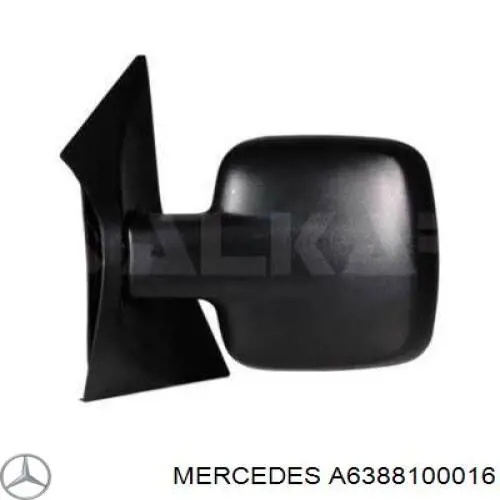 A6388100016 Mercedes Espelho de retrovisão esquerdo