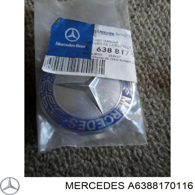 A6388170116 Mercedes Emblema da capota