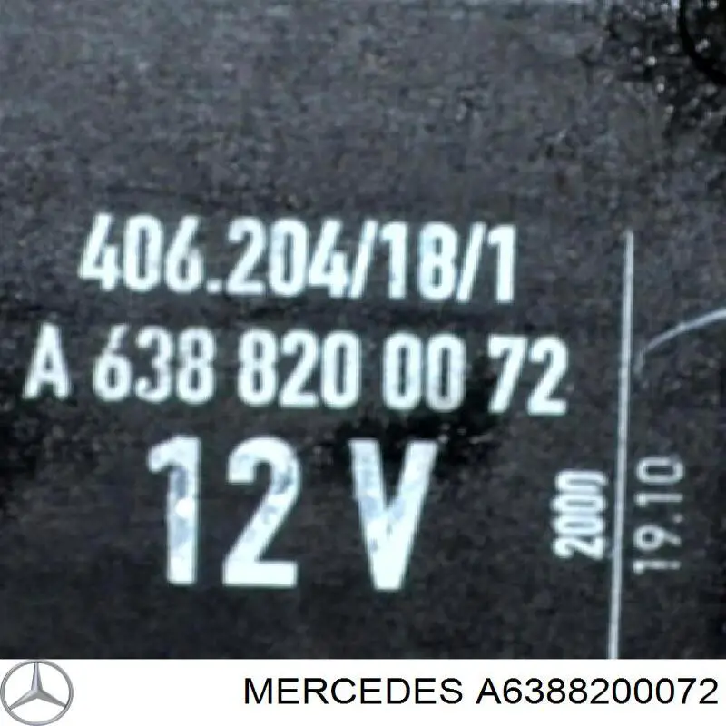 A6388200072 Mercedes Motor acionador de abertura do alcapão de tanque