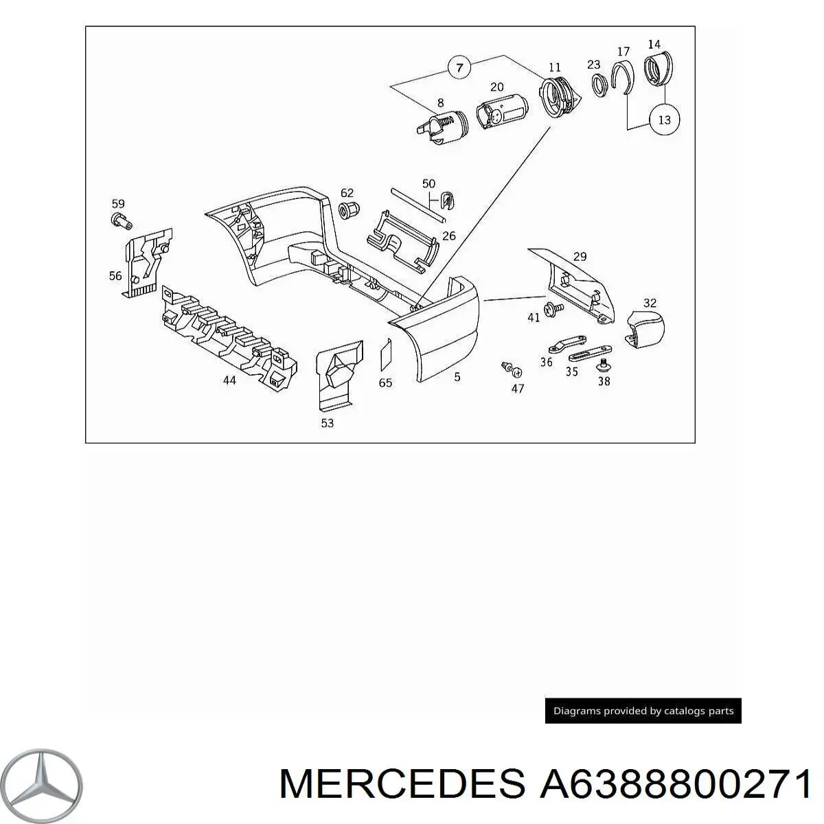 Pára-choque traseiro Mercedes A6388800271 preço, a partir de 230,70 USD