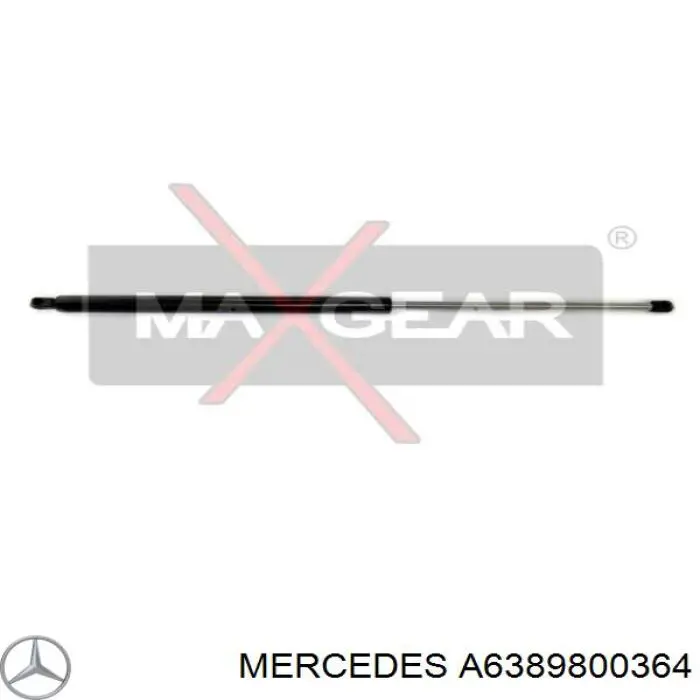 Compre A6389800364 Mercedes Amortecedor de tampa de porta-malas (de 3ª/5ª porta traseira)