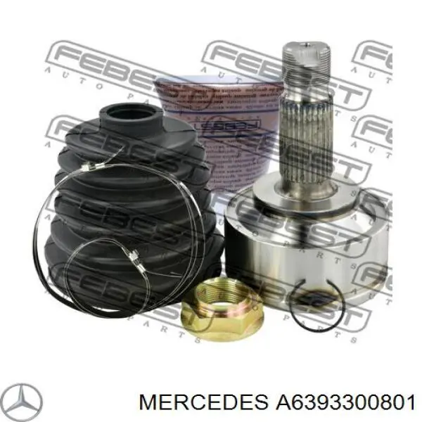 A6393300801 Mercedes Semieixo (acionador) dianteiro direito