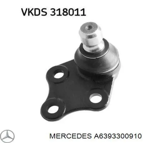 A6393300910 Mercedes Braço oscilante inferior direito de suspensão dianteira