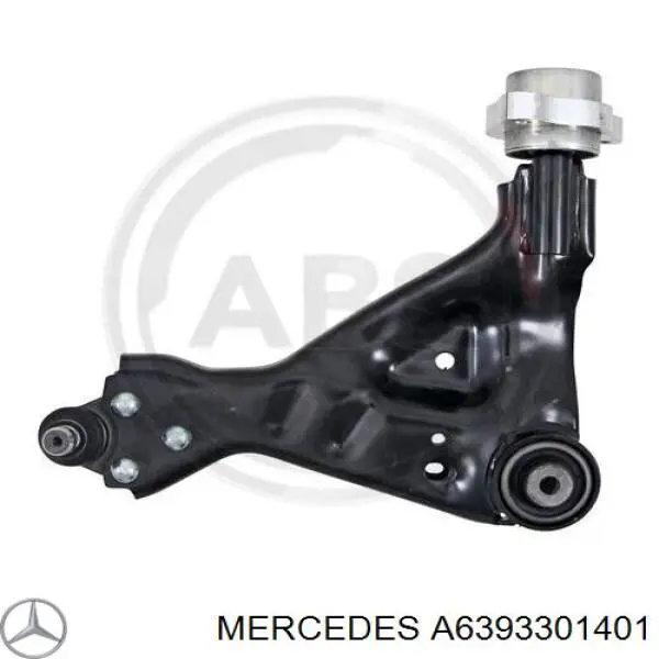 Braço oscilante inferior esquerdo de suspensão dianteira A6393301401 Mercedes