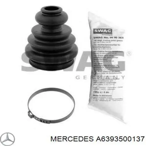A6393500137 Mercedes Bota de proteção interna de junta homocinética do semieixo traseiro
