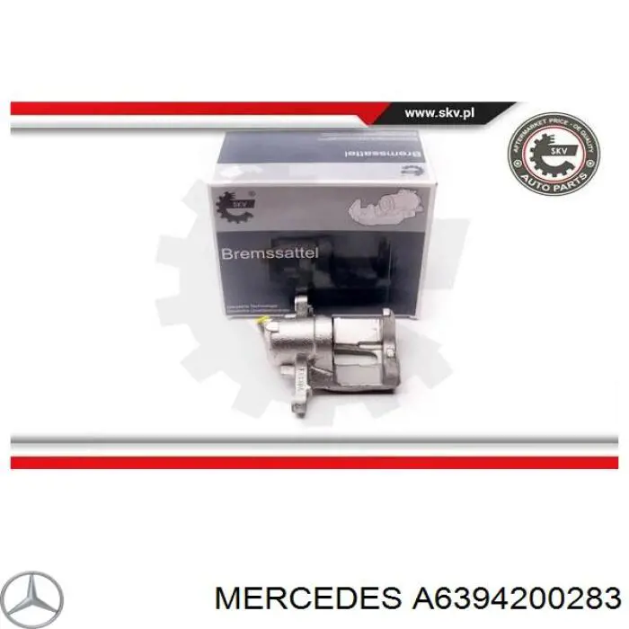 A6394200283 Mercedes Suporte do freio traseiro esquerdo