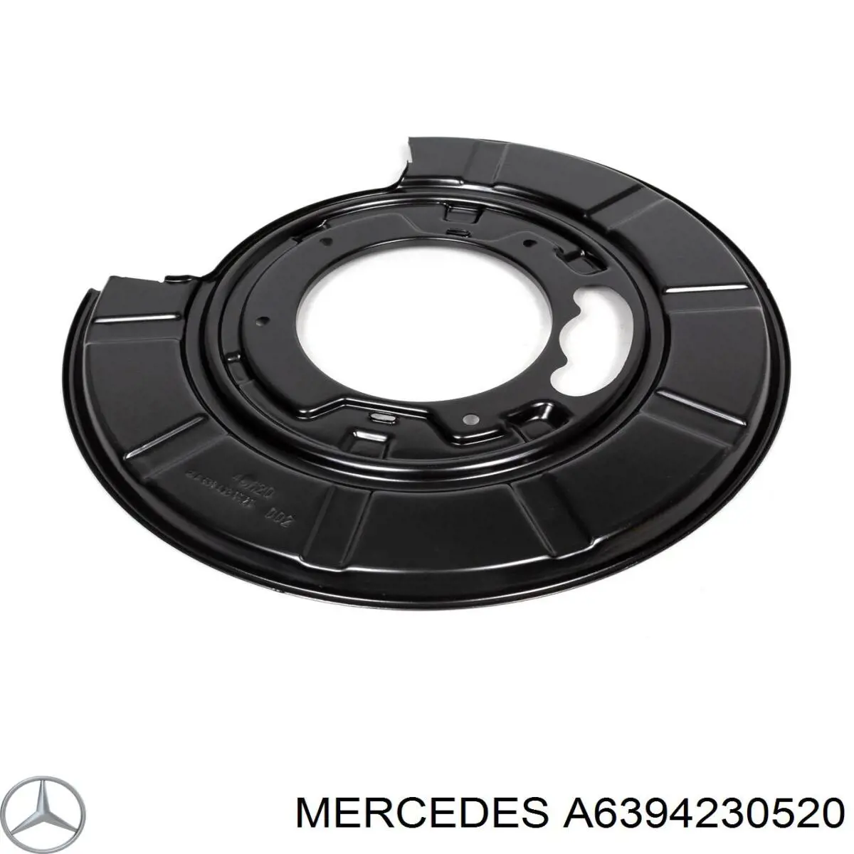 A6394230520 Mercedes Proteção direita do freio de disco traseiro