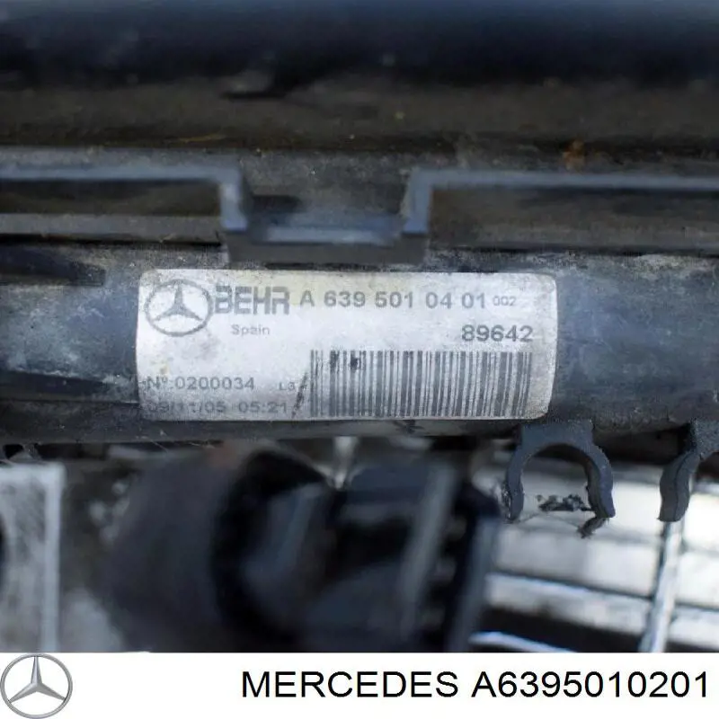 Compre A6395010201 Mercedes Radiador de intercooler
