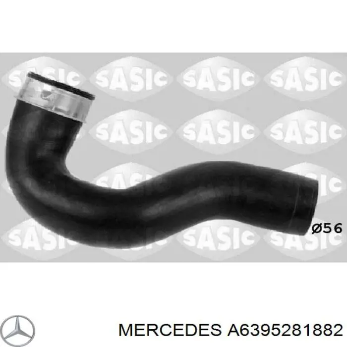 A6395281882 Mercedes Mangueira (cano derivado) de intercooler