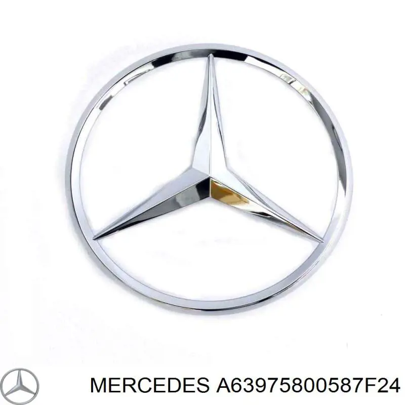 A63975800587F24 Mercedes Emblema de tampa de porta-malas (emblema de firma)