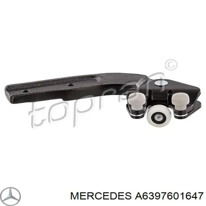 A6397601647 Mercedes Rolo esquerdo inferior da porta lateral (deslizante)