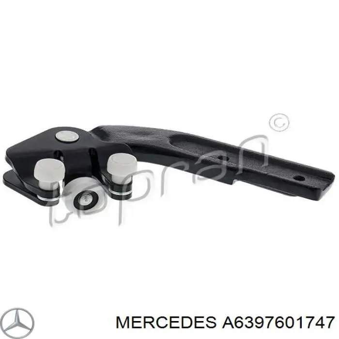 A6397601747 Mercedes Rolo direito inferior da porta lateral (deslizante)