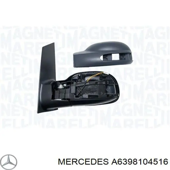 Compre A6398104516 Mercedes Espelho de retrovisão esquerdo