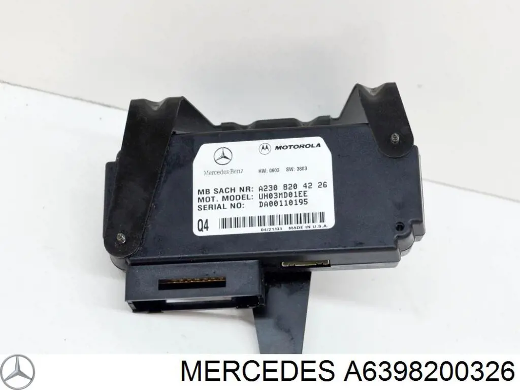A6398200326 Mercedes Módulo de conforto da porta dianteira