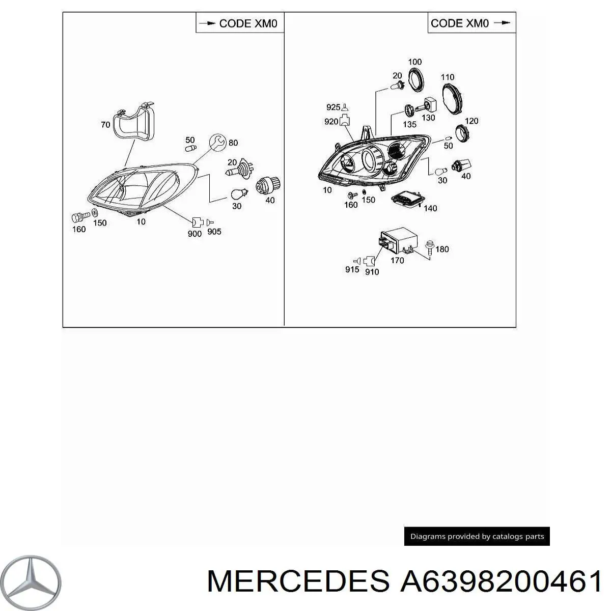 A6398200461 Mercedes Luz direita